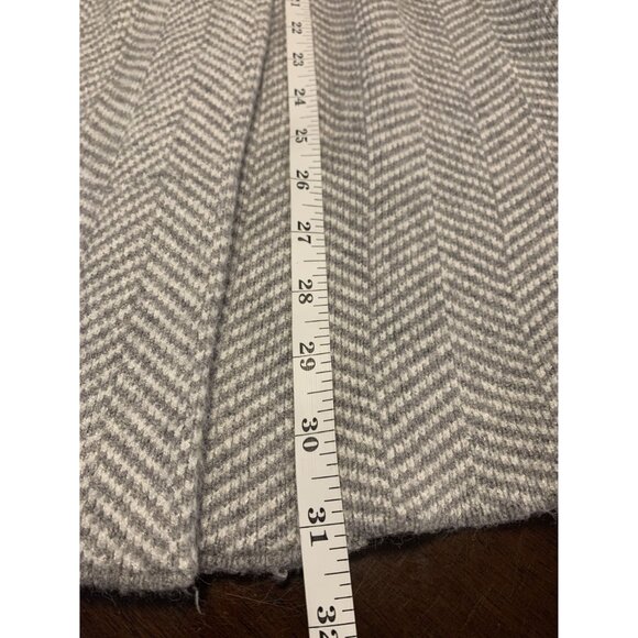 Sincerely Jules M Chevron Viscose Open Front Knit Cardigan Sweater Gray - Picture 6 of 8